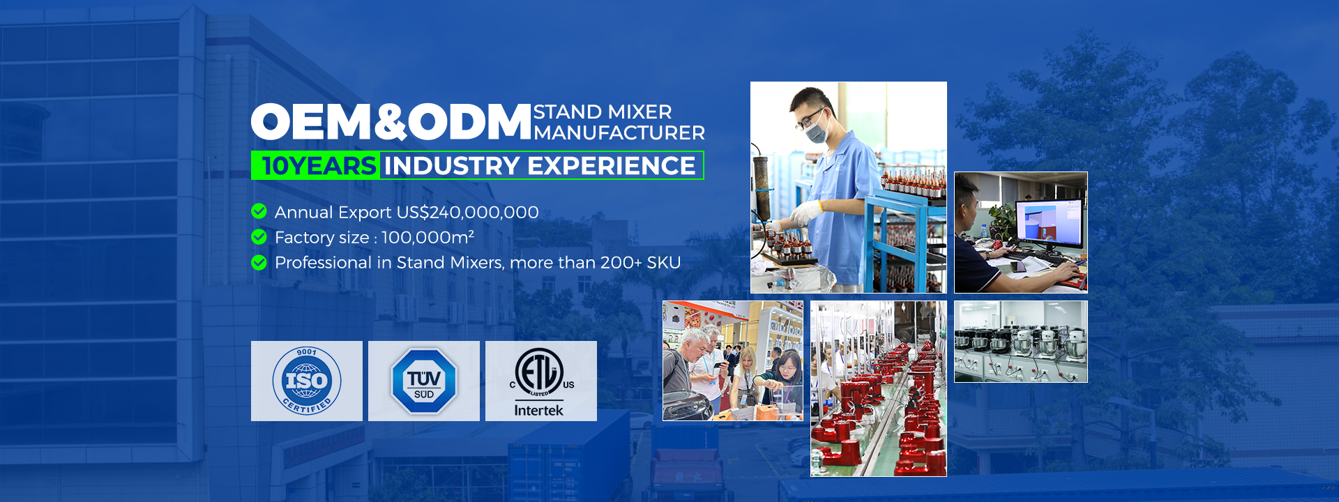 Fabricant de batteur sur socle OEM et ODM